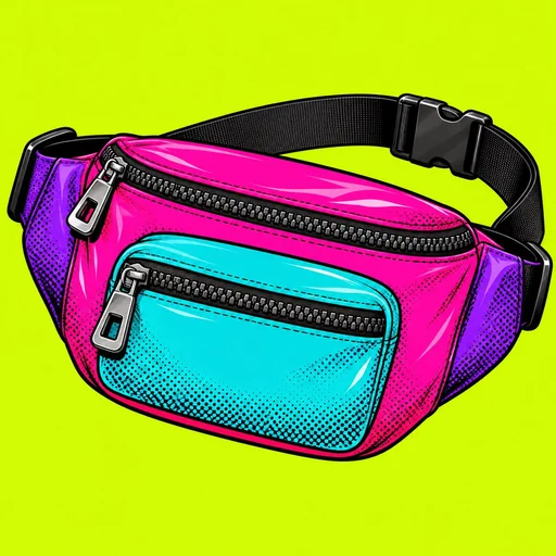 The fanny pack, zipped shut